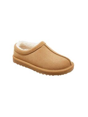 NWT Cat & Jack Kids Boys Nola Faux Suede Clog Slippers 91307187 Brown 1